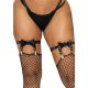 LEG AVENUE - LIGUERO DE CUERO VEGANO - NEGRO VIBRASHOP