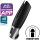 SATISFYER MASTURBADOR POWER CON VIBRACIÓN - NEGRO/ PLATA VIBRASHOP