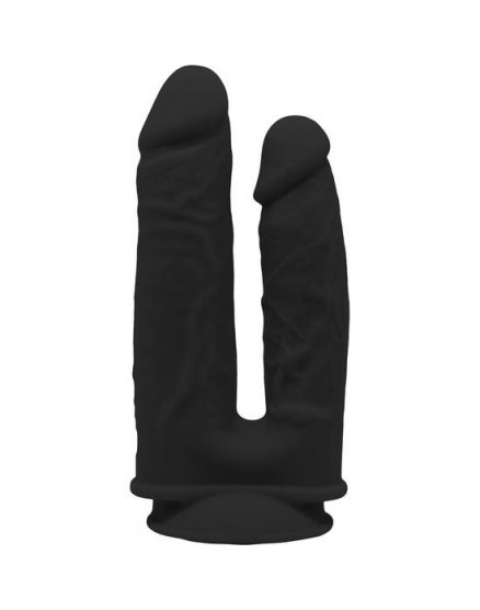 REAL LOVE DUAL - PENE CONSOLADOR DOBLE NEGRO VIBRASHOP