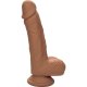 PENE DE SILICONA DE DOBLE DENSIDAD DE 17,75CM - MARRÓN VIBRASHOP