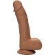 PENE DE SILICONA DE DOBLE DENSIDAD 21,5CM - MARRON VIBRASHOP