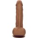 PENE DE SILICONA DE DOBLE DENSIDAD 21,5CM - MARRON VIBRASHOP