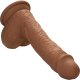 PENE DE SILICONA DE DOBLE DENSIDAD 21,5CM - MARRON VIBRASHOP