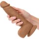 PENE DE SILICONA DE DOBLE DENSIDAD 21,5CM - MARRON VIBRASHOP