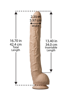 Pene realista gigante 42,5 cm VIBRASHOP