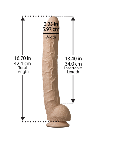 Pene realista gigante 42,5 cm VIBRASHOP