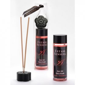 ACEITE MASAJES FRIO –CALOR FRESA EXTASE SENSUEL VIBRASHOP