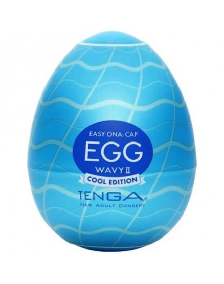 TENGA HUEVO MASTURBADOR WAVY II COOL EDITION VIBRASHOP