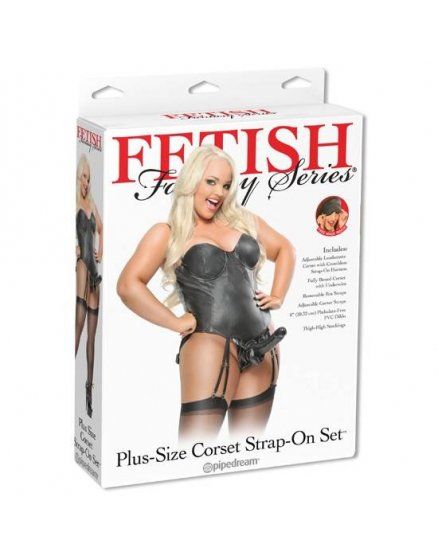 ARNES CON PENE FETISH FANTASY – CORSET STRAP-ON SET PLUS-SIZE VIBRASHOP