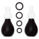 OUCH SET ESTIMULADORES DE PEZONES NEGRO VIBRASHOP