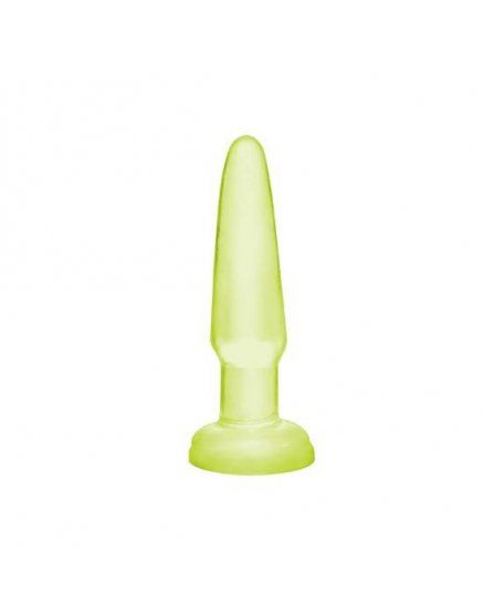 BASIX MINI BUTTPLUG ANAL DE GELATINA 9 CM LUMINISCENTE VIBRASHOP