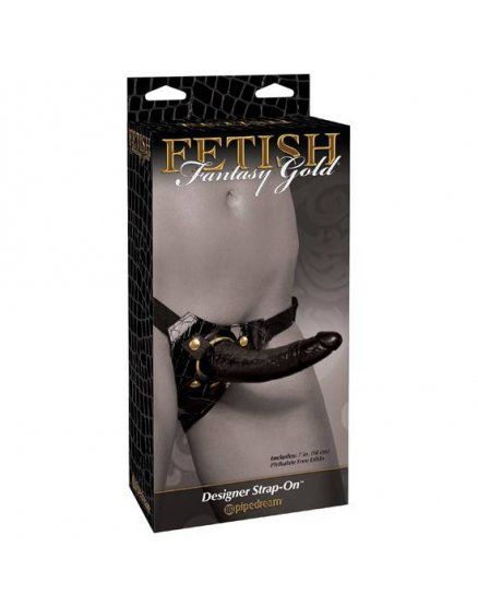 FETISH FANTASY GOLD ARNÉS SEXUAL CON PENE NEGRO VIBRASHOP