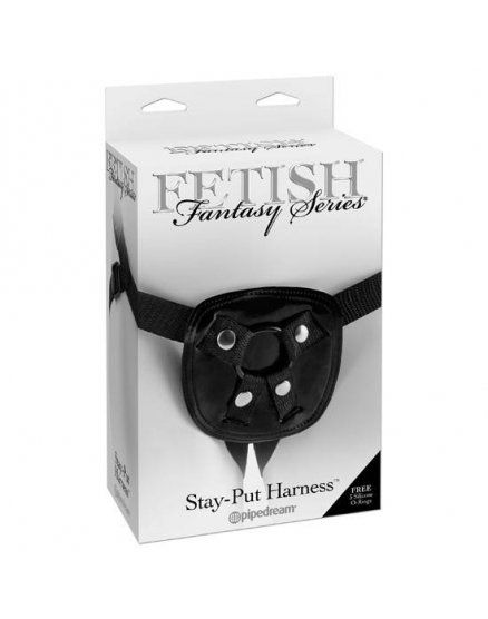 FETISH FANTASY STAY-PUT ARNÉS SEXUAL NEGRO DE CUERO VIBRASHOP