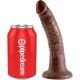 king cock pene realistico 18 cm marron VIBRASHOP