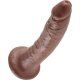 king cock pene realistico 18 cm marron VIBRASHOP