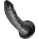 king cock pene realistico 18 cm negro VIBRASHOP