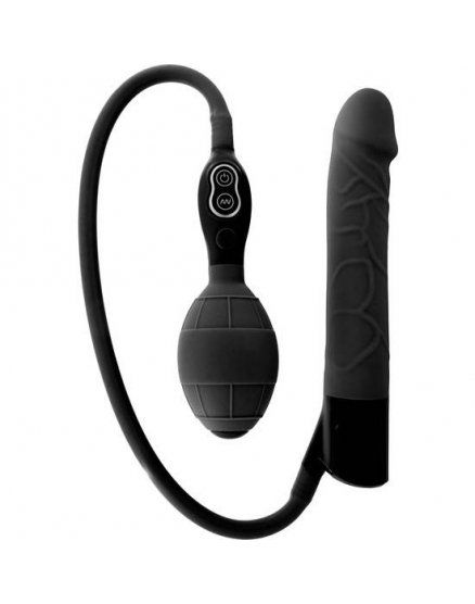 PENE REALÍSTICO HINCHABLE CON VIBRADOR UNISEX NEGRO VIBRASHOP