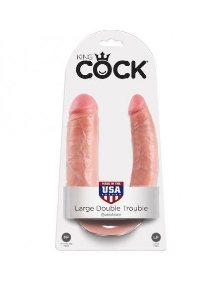 KING COCK PENE REALÍSTICO DOBLE PENETRACIÓN NATURAL VIBRASHOP