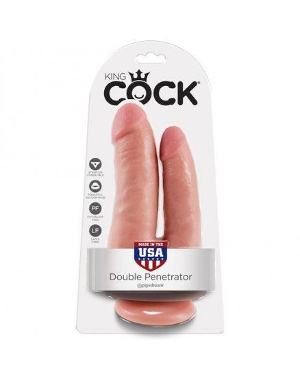 king cock pene realistico doble VIBRASHOP