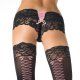 leg avenue pack de 6 culotes negros de encaje con entrelazado VIBRASHOP