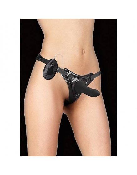 ARNÉS CON PENE Y VIBRADOR OUCH! NEGRO VIBRASHOP