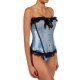 INTIMAX CORSET SATINADO CON PUNTILLAS AZUL VIBRASHOP