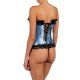 INTIMAX CORSET SATINADO CON PUNTILLAS AZUL VIBRASHOP