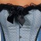 INTIMAX CORSET SATINADO CON PUNTILLAS AZUL VIBRASHOP