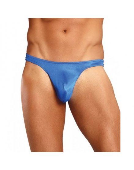 male power tanga azul satinado VIBRASHOP