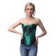 INTIMAX CORSET SATINADO CON ENCAJE VERDE VIBRASHOP