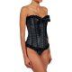 INTIMAX CORSET LENCERIA DE LUNARES Y VOLANES NEGRO VIBRASHOP