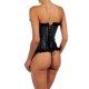 INTIMAX CORSET LENCERIA DE LUNARES Y VOLANES NEGRO VIBRASHOP