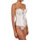 INTIMAX CORSET ESTAMPADO CON VOLANTES BLANCO VIBRASHOP