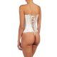 INTIMAX CORSET ESTAMPADO CON VOLANTES BLANCO VIBRASHOP