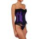 CORSET LENCERIA SATINADA Y DECORATIVOS MORADO VIBRASHOP