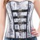 INTIMAX CORSET ESTAMPADO Y CORREAS GRIS VIBRASHOP