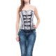 INTIMAX CORSET ESTAMPADO Y CORREAS GRIS VIBRASHOP