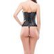 INTIMAX CORSET DE CUERO Y LAZOS CRUZADOS NEGRO VIBRASHOP