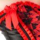 caramel nuit set de corset con tanga a juego culotte rojo medias VIBRASHOP
