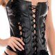 CARAMEL NUIT CORSET LENCERIA DE CUERO DE LAZADA NEGRO VIBRASHOP