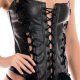 CARAMEL NUIT CORSET LENCERIA DE CUERO DE LAZADA NEGRO VIBRASHOP