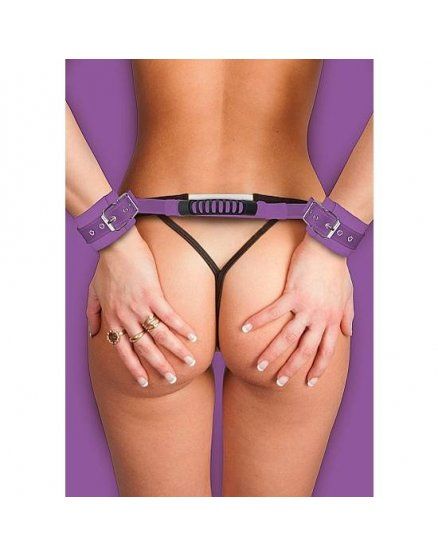 ESPOSAS SEXUALES AJUSTABLES CUERO MORADO OUCH! VIBRASHOP