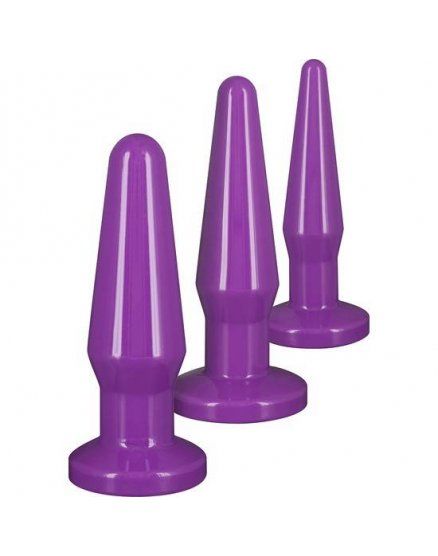 MEJOR SET DE PLUGS ESTIMULADORES ANALES MORADO VIBRASHOP