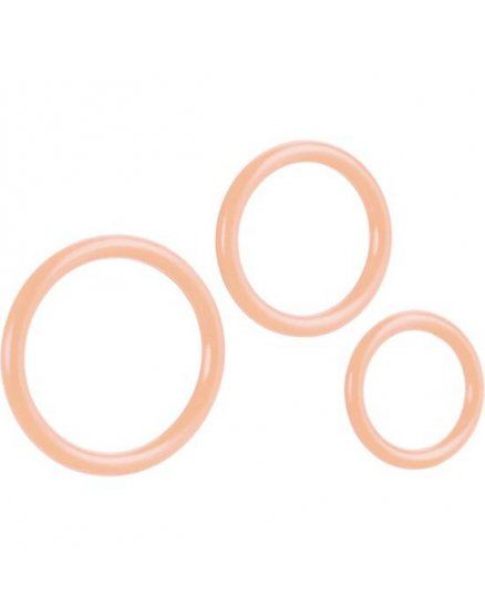 ANILLOS PARA EL PENE CALEXOTICS - TRI-RINGS NATURAL VIBRASHOP
