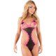 BODY TRANSPARENTE NEGRO Y BORDADOS ROSA VIBRASHOP