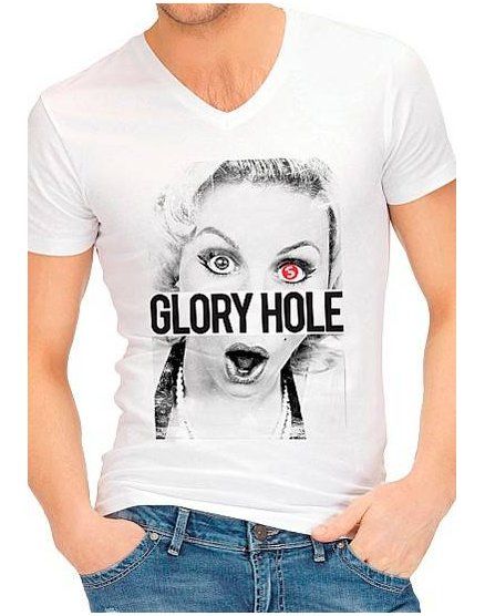 camiseta divertida glory hole VIBRASHOP