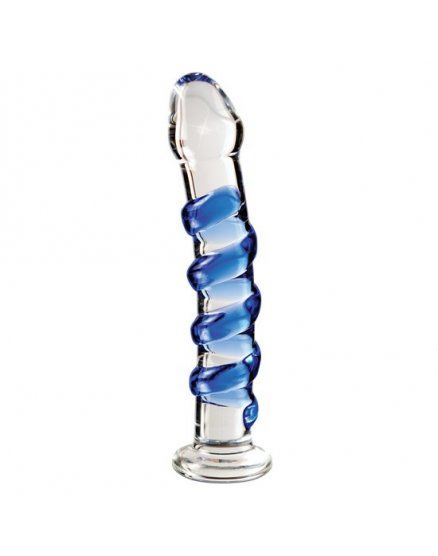 CONSOLADOR DE CRISTAL ICICLES NUMERO 5 AZUL VIBRASHOP