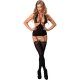 LEG AVENUE BODY DE ENCAJE Y SEMI TRANSPARENCIAS NEGRO VIBRASHOP