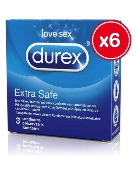 durex extra seguro 3 uds 6 cajas VIBRASHOP