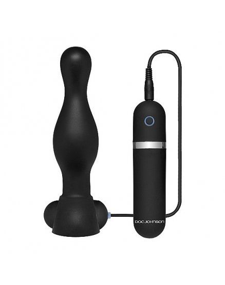 PLATINUM DELUX ESTIMULADOR ANAL NEGRO VIBRASHOP